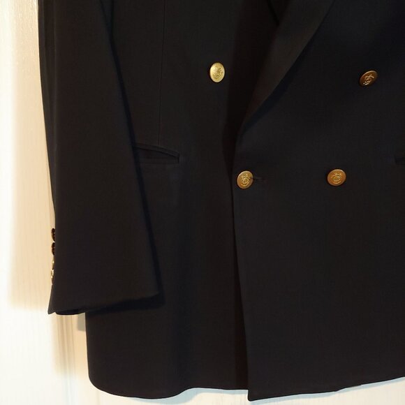 Christian Dior Monsieur Black Sports Coat Blazer Gold Buttons 44L - Picture 5 of 15